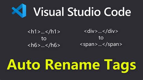 How To Auto Rename Tags Vscode Extension Rename On Type Linked