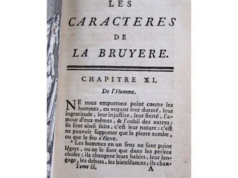 La Bruyere Les Caracteres Edition Originale Edition