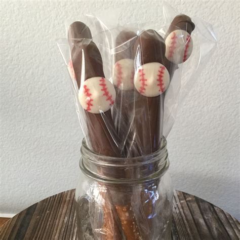 Chocolate Covered Pretzel Baseball Bats And Balls Chocolate Covered