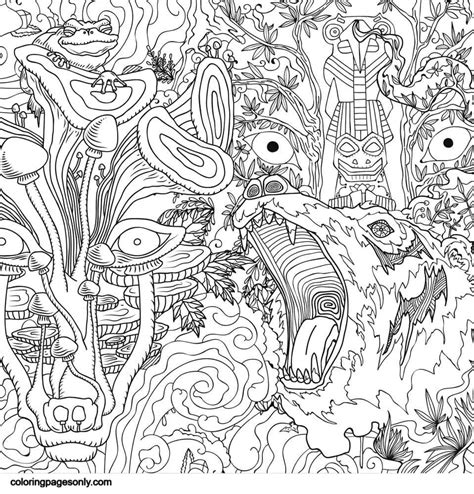 Psychedelic Coloring Pages Free Printable Coloring Pages