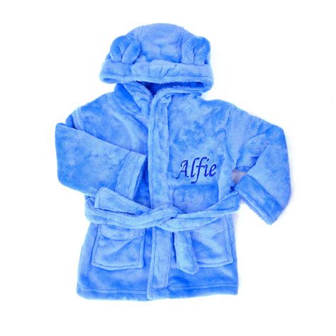 Blue Baby Dressing Gown Personalised Baby Boys Robe Order Online