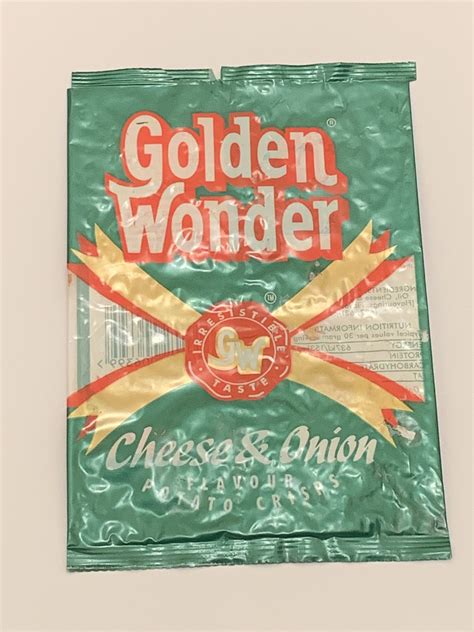 Golden Wonder Cheese And Onion Crisps Crisp Packet From Late 1980s