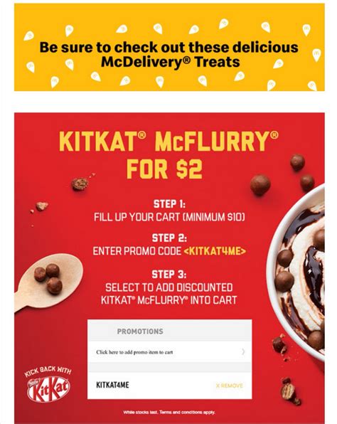 You can avail all mcdonalds.com.my coupon suitable according to the order. 2-16 Apr 2020: Mcdonald's McDelivery Promo Codes - SG ...