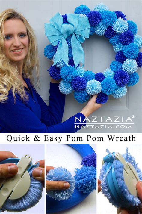 How To Make A Simple Pom Pom Wreath Naztazia