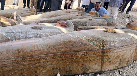 egypt archaeologists find 20 ancient coffins near luxor bbc news