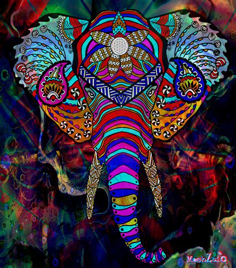 Psychedelic Elephant By Moshzaic On Deviantart