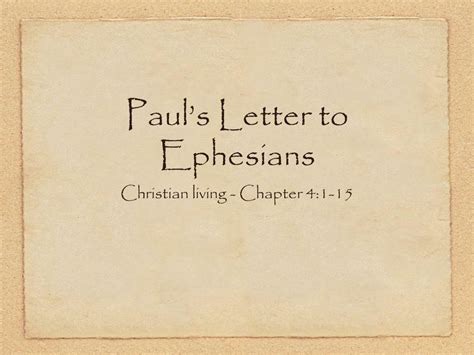 Ppt Pauls Letter To Ephesians Powerpoint Presentation Free Download