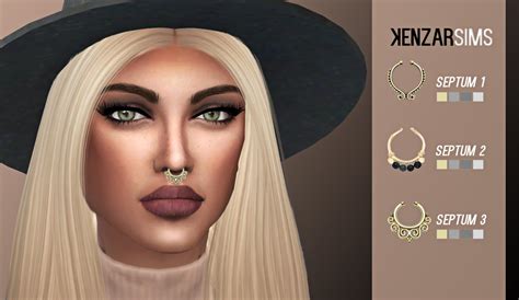 Sims 4 Ccs The Best Septum Pack By Kenzarsims