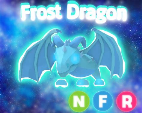 Roblox Neon Fly Ride Frost Dragon Adopt Me Same Day Delivery Etsy