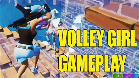Volley Girl Skin Game Play In Fortnite Zone Wars Youtube