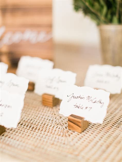 Place Cards Are Placed On The Table For Guests To Sign