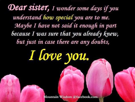My Sister I Love You Sister Love Quotes