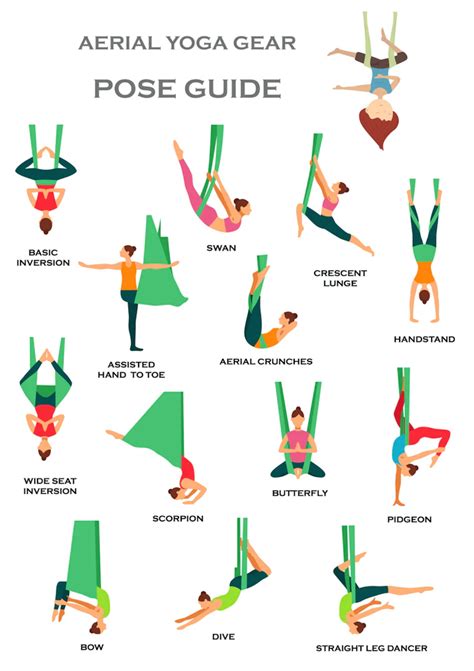 print this pose guide for aerial inspiration uplift active aerial yoga poses aerial yoga