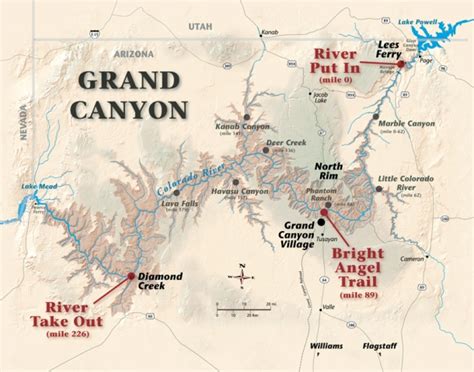 River Map Grand Canyon
