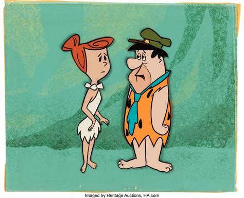 The Flintstones Wilma And Fred Production Cel Setup With Production