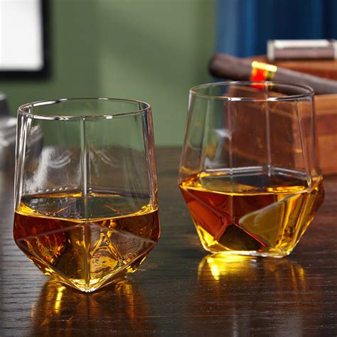 Prism Faceted Whiskey Tumblers Set Of 2
