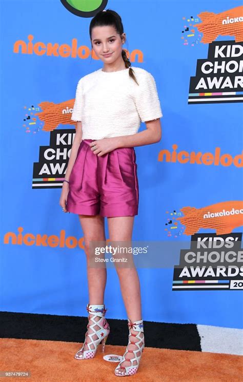 Annie Leblanc Attends Nickelodeons 2018 Kids Choice Awards At The