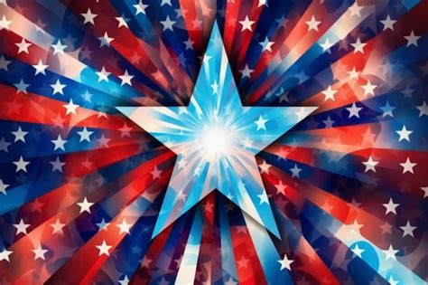 Premium Ai Image Patriotic American Flag Abstract Background