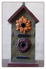 Antique Green 2-Story Birdhouse @ Backyard Decorative Birdhouses | Bird houses, Decorative bird ...