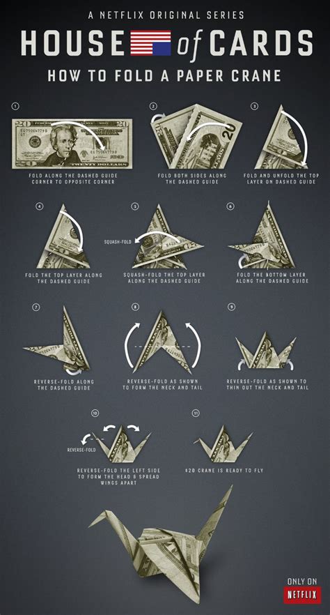 House Of Cards Dollar Bill Origami Tutorial