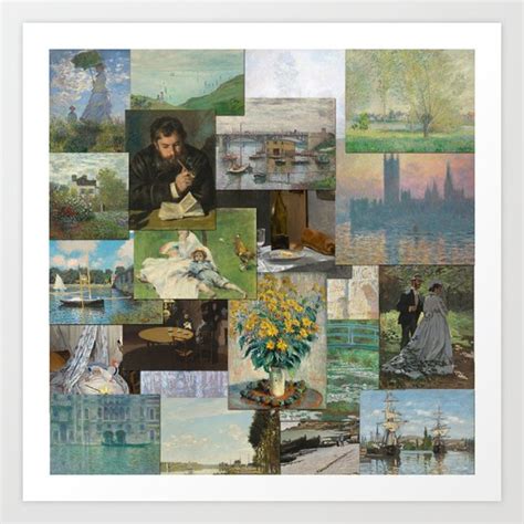 Artist Claude Monet Million Dollar Painting Collage Quilt Art Print By
