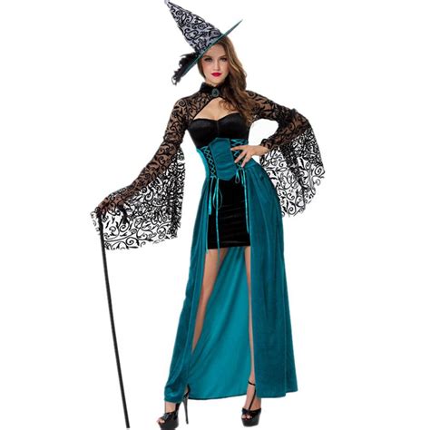 Wholesale Adult Halloween Witch Costume For Women Sexy Swallow Tail