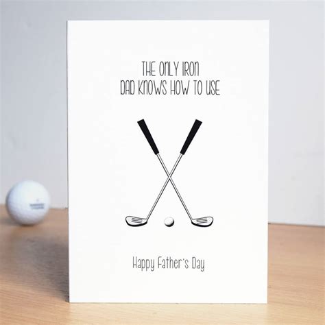 Funny Golf Fathers Day Card By Of Life And Lemons