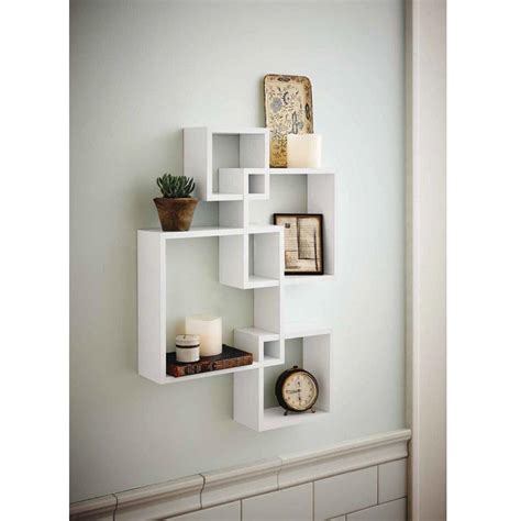 Zimtown Set Of 4 Decorative Wood Floating Wall Shelf