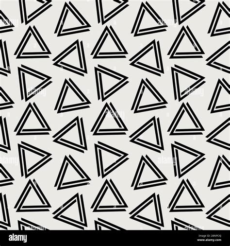 Modern Geometric Triangle Seamless Texture Pattern Vector Black White