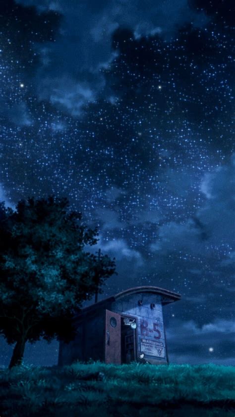 anime starry sky phone wallpapers wallpaper cave
