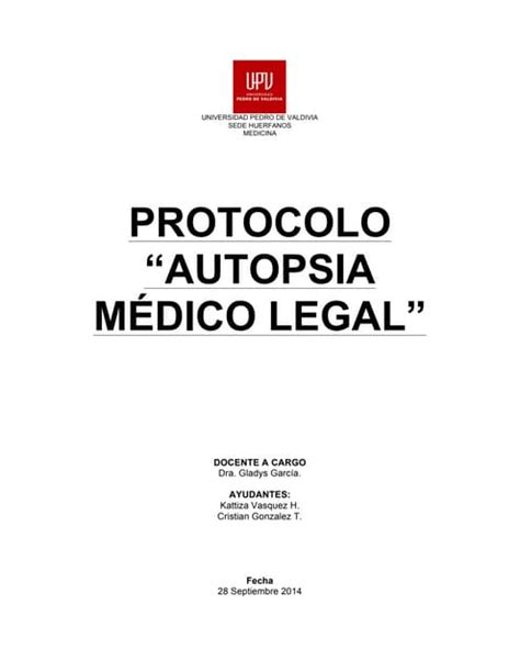 Protocolo De Autopsia Medico Legal Pdf