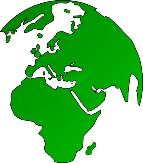 African Globe Map Green Clip Art At Vector Clip Art Online