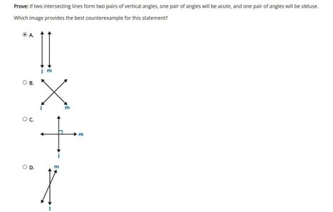 If Two Intersecting Lines Form Two Pairs Of Vertical Angles One Pair