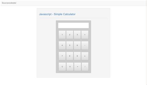 Javascript Simple Calculator Free Source Code And Tutorials