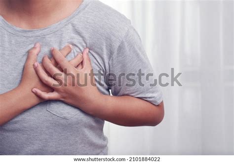 Acute Chest Pain Requires Immediate Medical Stock Photo 2101884022