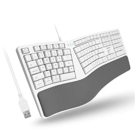 Buy Macally Ergonomic Mac Wired Keyboard With Wrist Rest Natural And