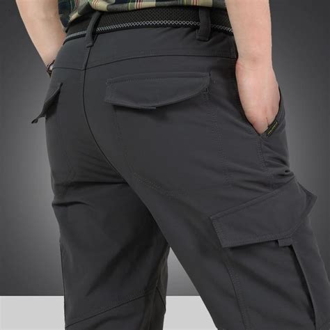 Buy Mens Winter Thick Fleece Warm Stretch Cargo Pants Military