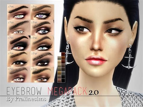 Eyebrow Megapack 20 By Pralinesims At Tsr Sims 4 Updates