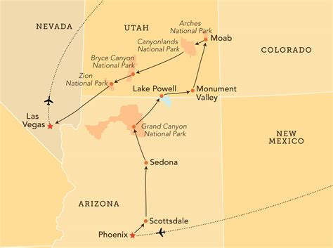 Southwest Us Map Bryce