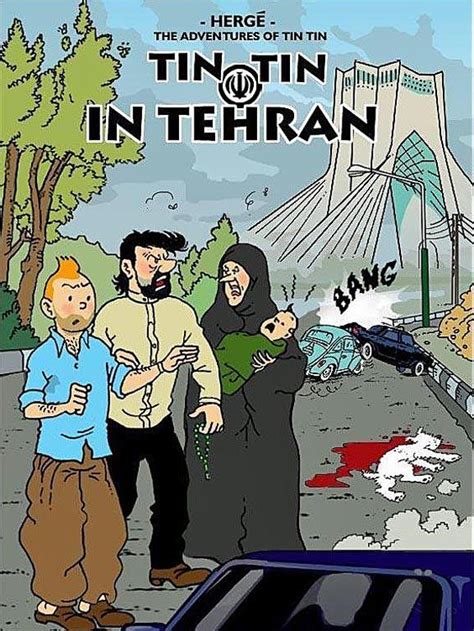 adventures of tintin in tehran part 1 comics and dvds ahreeman x tintin comics book cover art