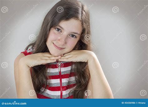 Beautiful Teenage Girl Smiling Stock Photo Image Of Smile Cute 45436986