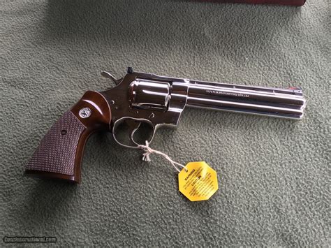 Colt Python 357 Magnum 6 Bright Nickel New Unfired Unturned 100