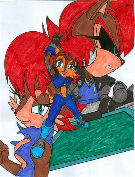 Sally Acorn Light And Dark Colored By Dragonheart07 On Deviantart