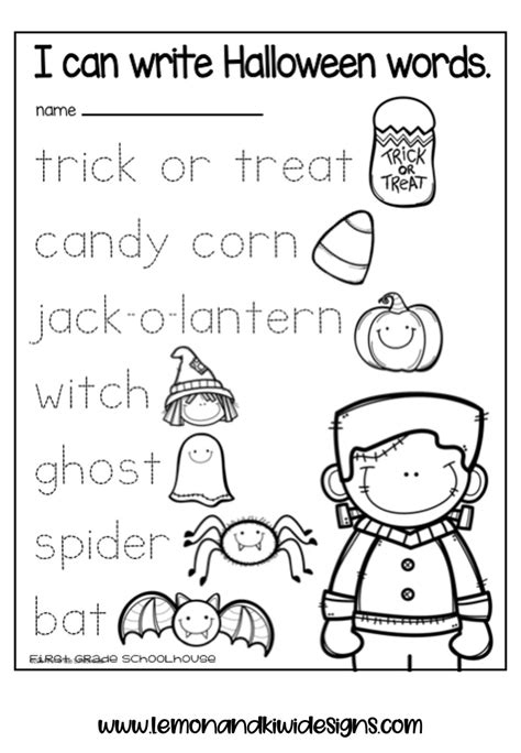 Free Halloween Literacy Worksheets For Preschoolers — Lemon And Kiwi Designs