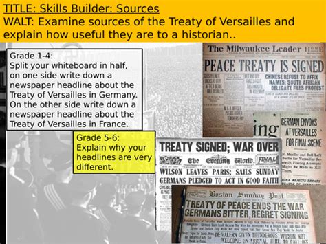 Treaty Of Versailles Sources Group Workhow Useful Weimar And Nazi