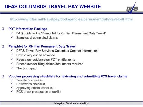 Ppt Dfas Columbus Travel Pay Website Powerpoint Presentation Free