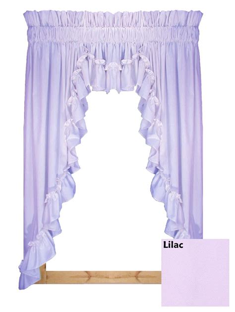 Our Stephanie 3 Piece Ruffled Swags And Valance Curtain Sets Are Available In Great Colors For