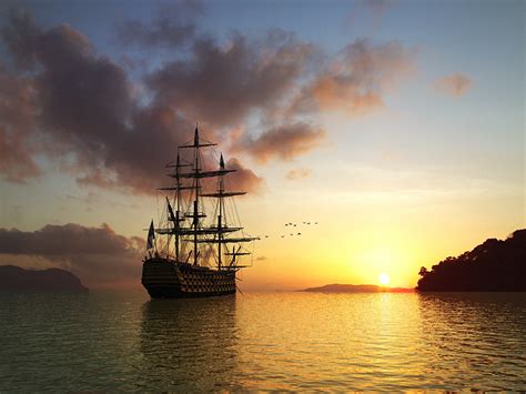 Is it possible to ship a complete desktop computer overseas? screen decoration: Free 3D Sailing Ship 1600 x 1200 Pixel ...