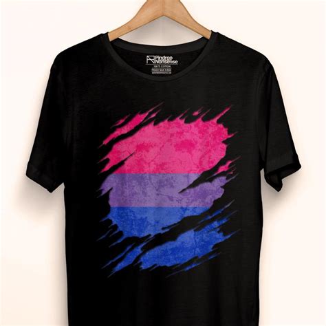 Original Bisexual Pride Flag Ripped Lgbt Bisexual Inside Me Shirt