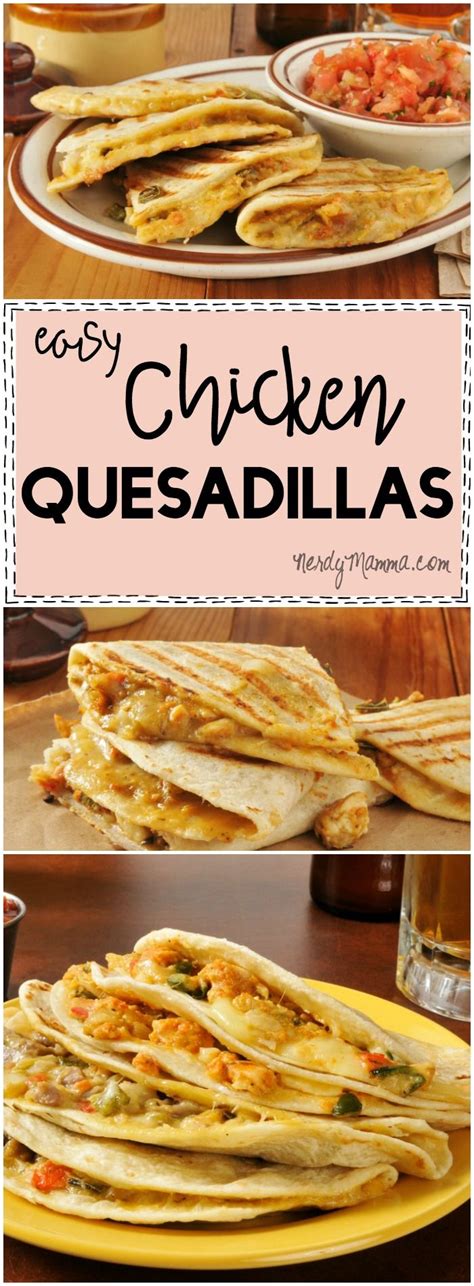 Stir in the green bell peppers, red bell peppers, onion, and chicken. Chicken Quesadillas | Recipe | Food recipes, Chicken ...